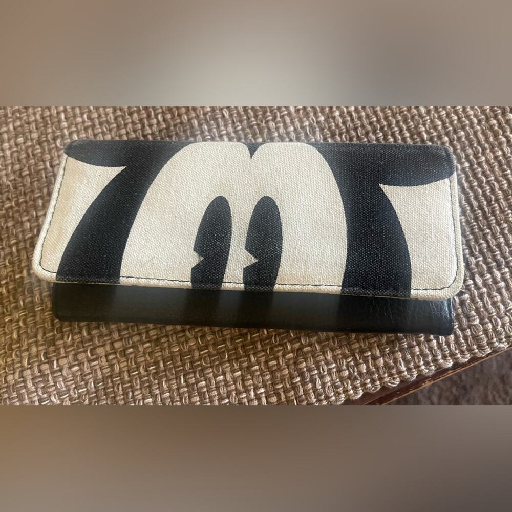 Disney Loungefly  Black and white Mickey Mouse Wallet 7-1/2"